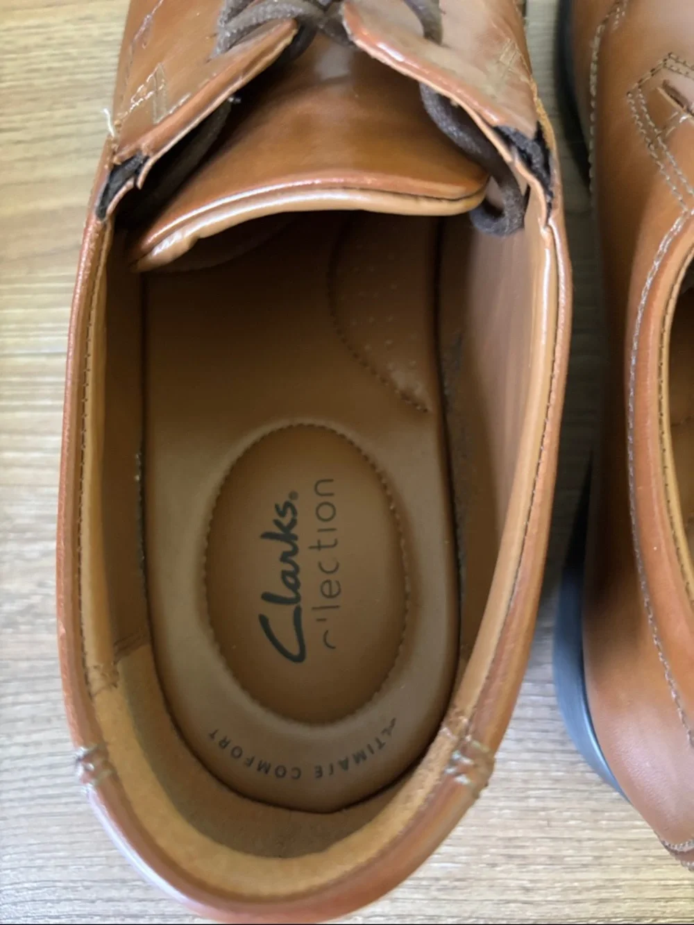 Clarks Men’s Brown Leather Lace-Up Oxford Shoes